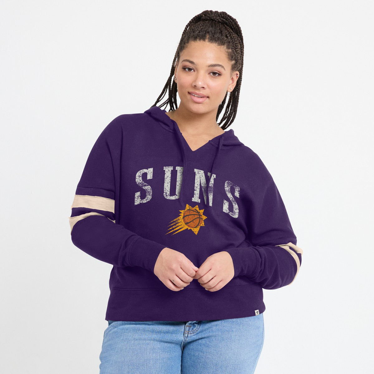 Phoenix Suns Women's Bold Move Dolman V-Neck High Hip Hoodie Purple | Fanatics discount