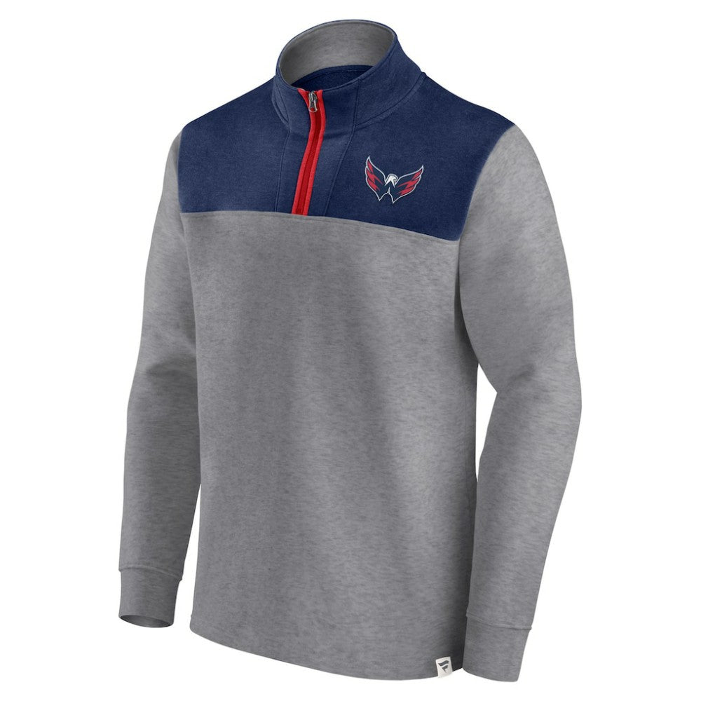 Washington Capitals Fanatics Launch It Quarter-Zip Jacket - Heather Gray - NHL 5249336