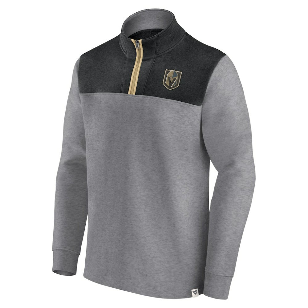 Vegas Golden Knights Fanatics Launch It Quarter-Zip Jacket - Heather Gray - NHL 5249342