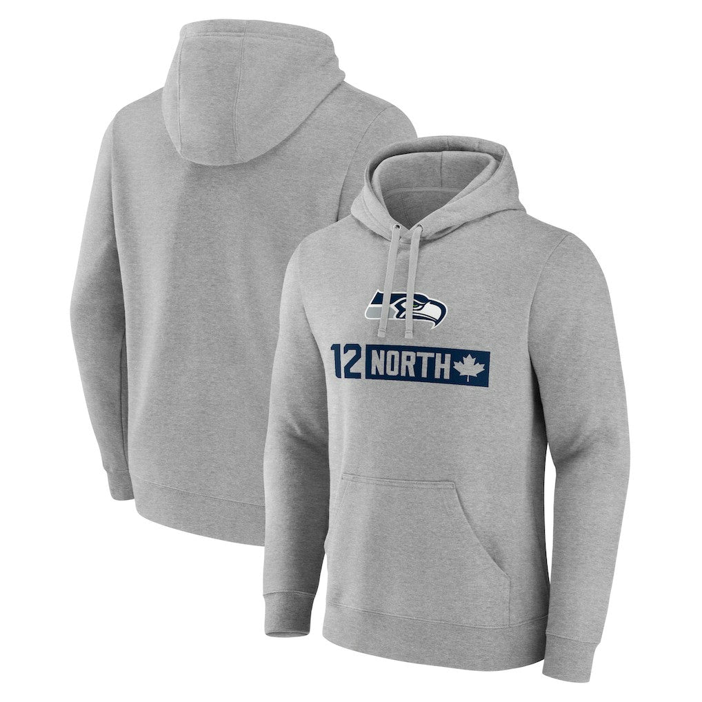 Seattle Seahawks 12 North Pullover Hoodie Gray