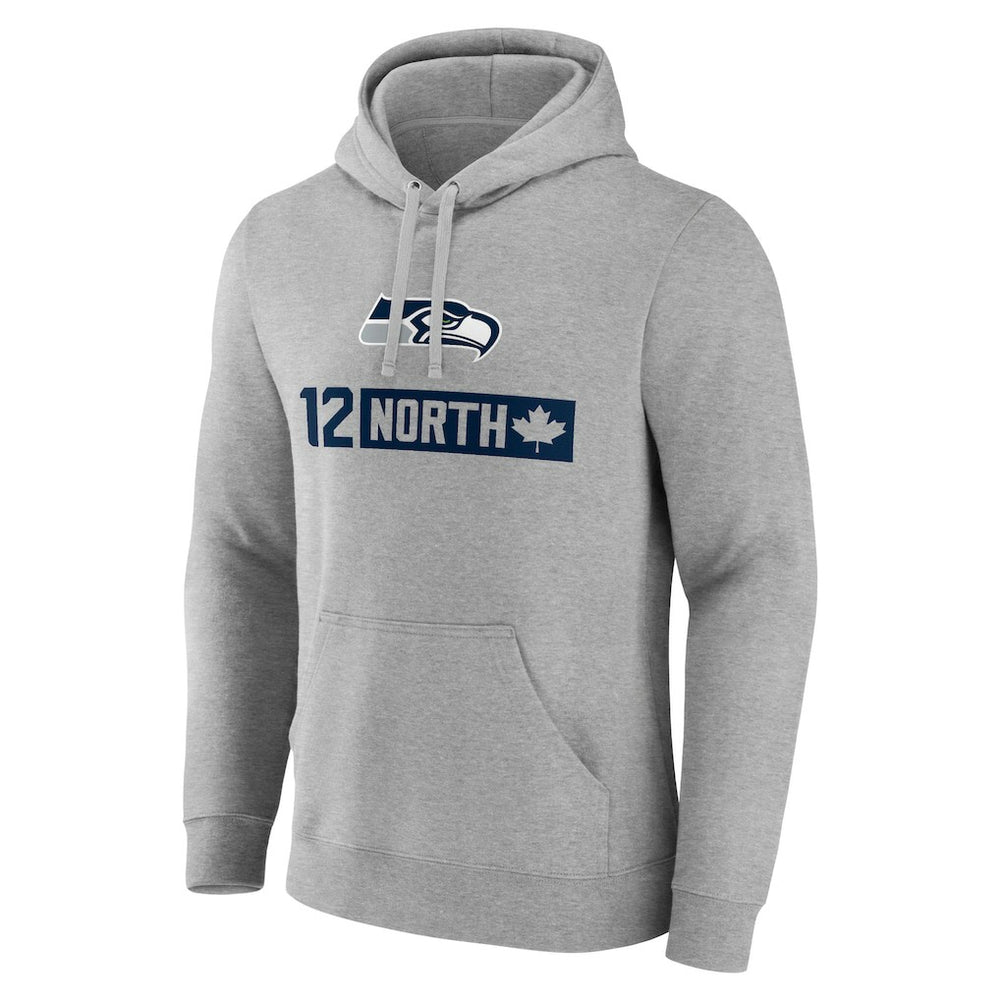 Seattle Seahawks 12 North Pullover Hoodie Gray