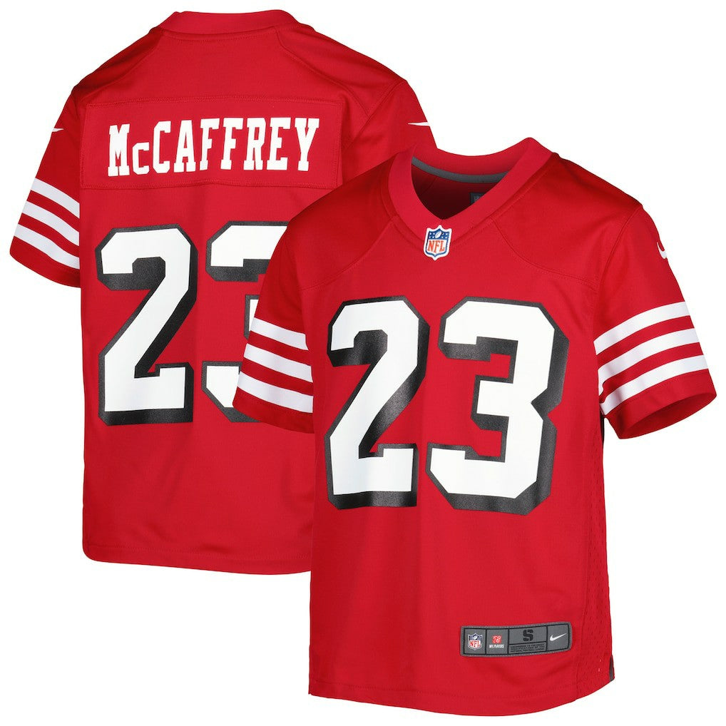 Nike Christian McCaffrey San Francisco 49ers Youth Game Jersey Scarlet