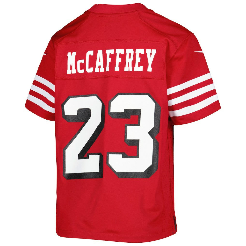 Nike Christian McCaffrey San Francisco 49ers Youth Game Jersey Scarlet