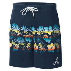 Atlanta Braves G-III Sports by Carl Banks Breeze Volley Swim Shorts - Navy - MLB Lifestyle