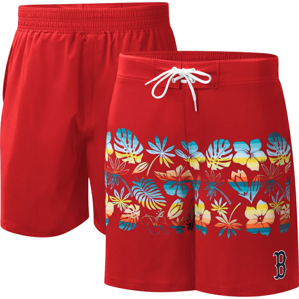 Boston Red Sox G-III Sports by Carl Banks Breeze Volley Swim Shorts - Red - MLB Discount