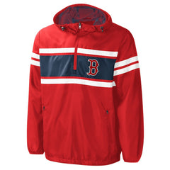 Boston Red Sox G-III Sports by Carl Banks Game Score Quarter-Zip Windbreaker - Red - MLB on Sale