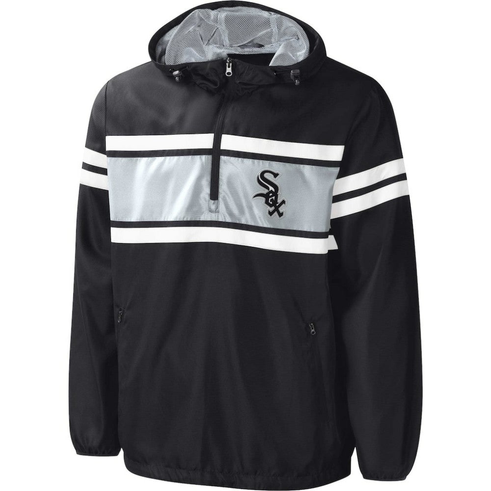 Chicago White Sox G-III Sports by Carl Banks Game Score Quarter-Zip Windbreaker - Black - MLB on Sale