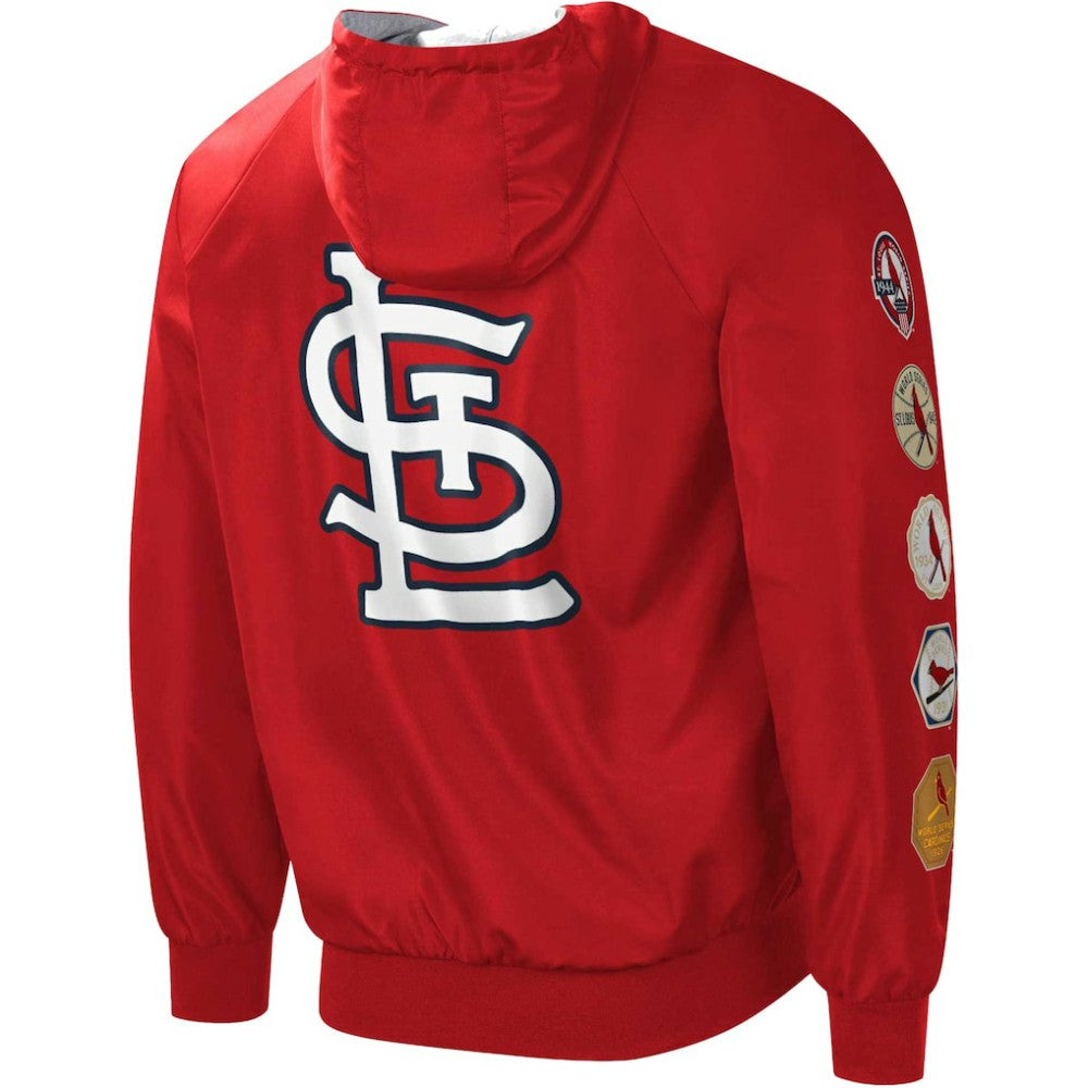 St. Louis Cardinals G-III Sports by Carl Banks Southpaw Reversible Raglan Hoodie Full-Zip Jacket - Red/Heather Gray - MLB Sale
