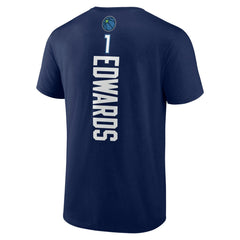 Anthony Edwards Minnesota Timberwolves Playmaker Team Name & Number T-Shirt Navy