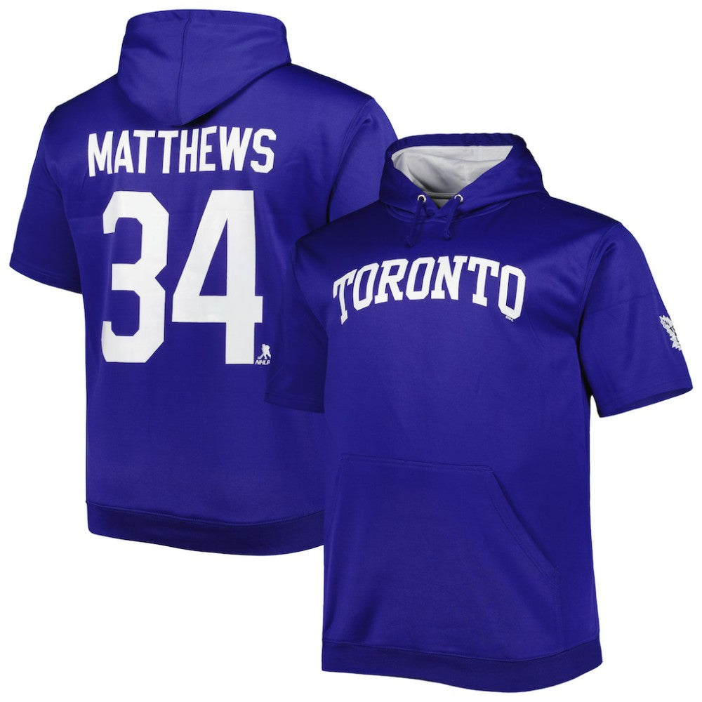 Auston Matthews Toronto Maple Leafs Fanatics Big & Tall Name & Number Pullover Hoodie - Blue - NHL 5254144