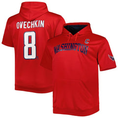 Alexander Ovechkin Washington Capitals Fanatics Big & Tall Captain Patch Name & Number Pullover Hoodie - Red - NHL 5254145