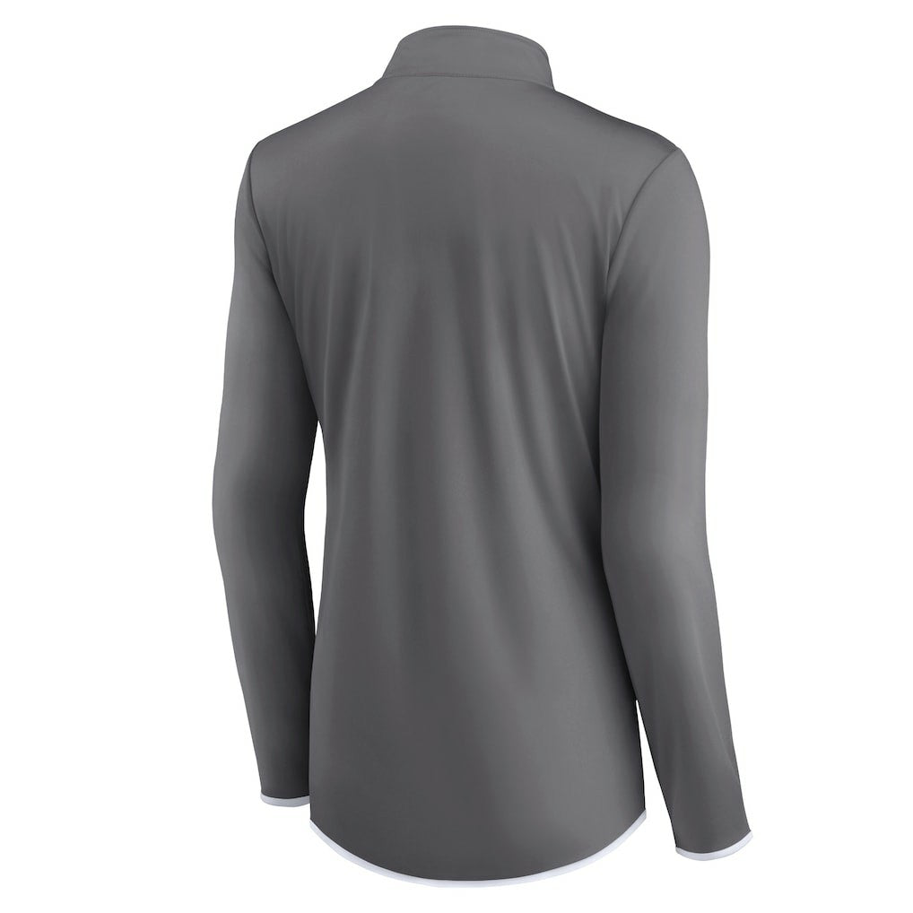 Fanatics Dallas Cowboys Women's Corner Long Sleeve 1/4 Zip Top Gray