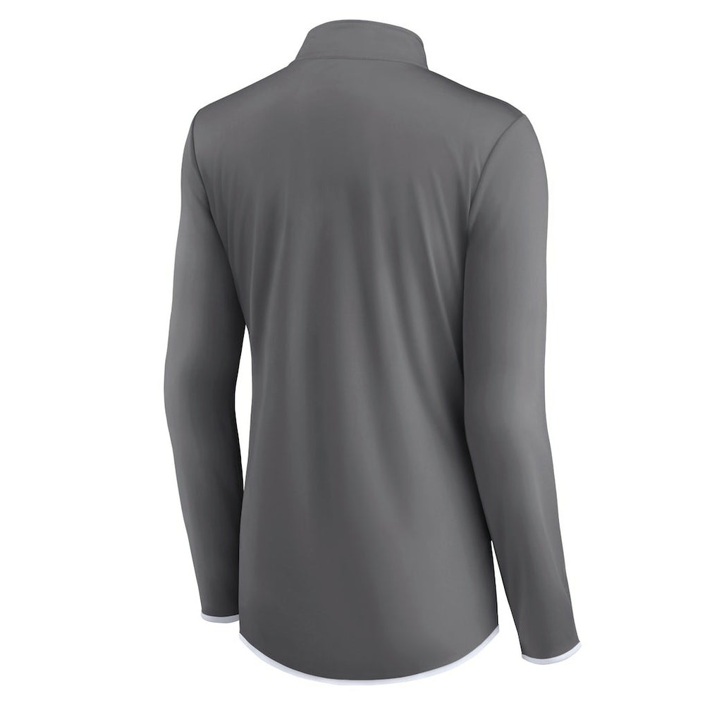 Fanatics Dallas Cowboys Women's Corner Long Sleeve 1/4 Zip Top Gray