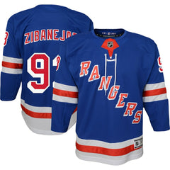 Mika Zibanejad New York Rangers Youth Home Premier Player Jersey - Blue - NHL 5256397