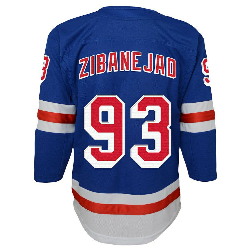 Mika Zibanejad New York Rangers Youth Home Premier Player Jersey - Blue - NHL 5256397