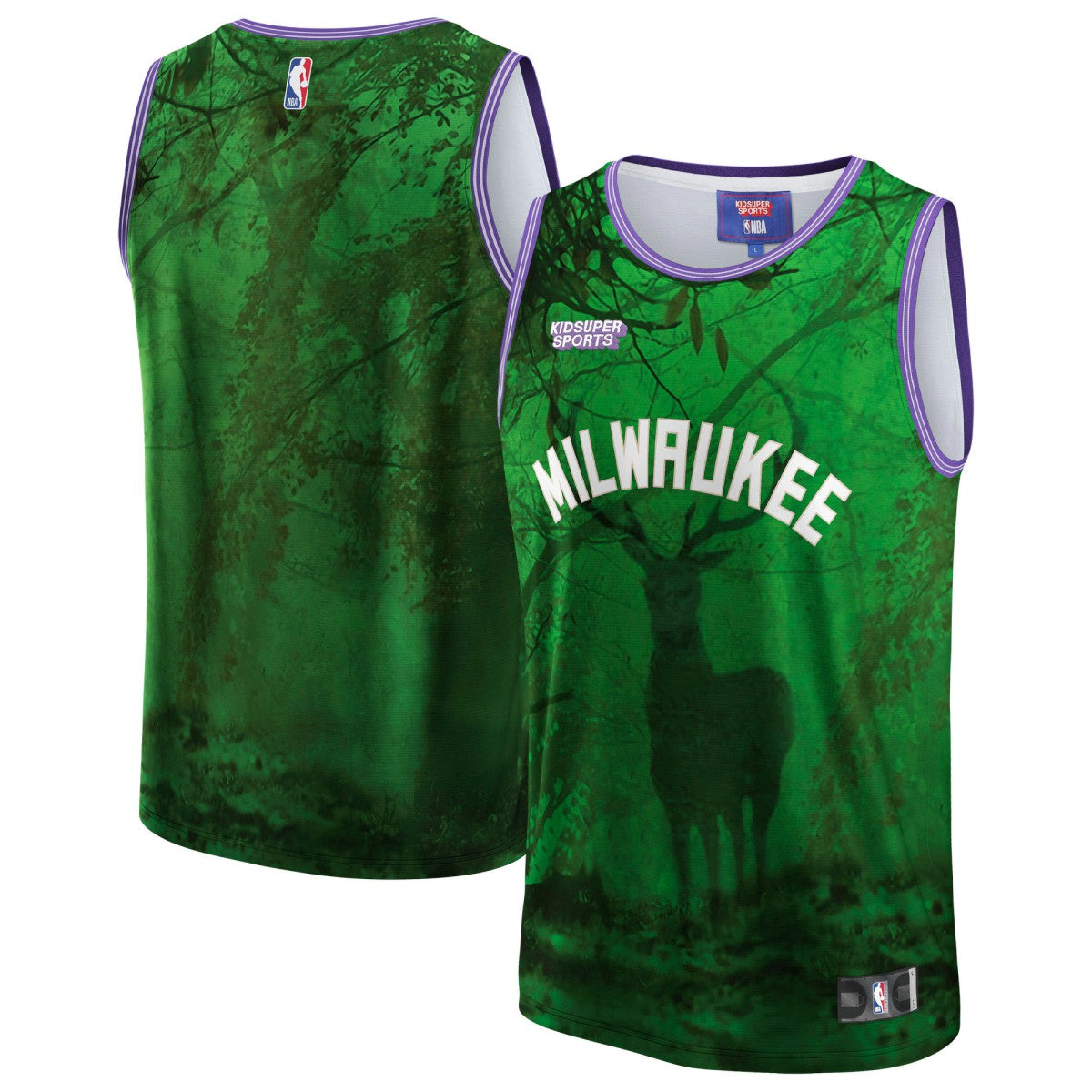 Milwaukee Bucks NBA & KidSuper Studios Unisex Hometown Jersey Green | Fanatics US