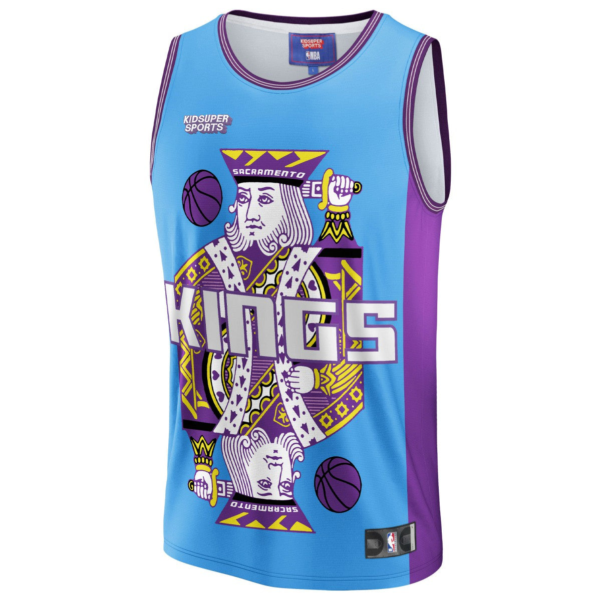 Sacramento Kings NBA & KidSuper Studios Unisex Hometown Jersey Blue | Fanatics Lifestyle