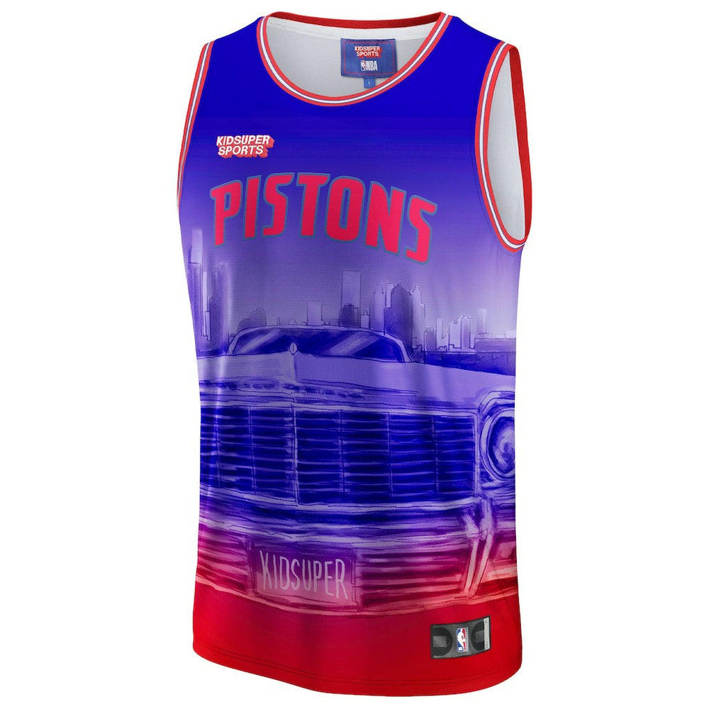Detroit Pistons NBA & KidSuper Studios Unisex Hometown Jersey for sale Red | Fanatics