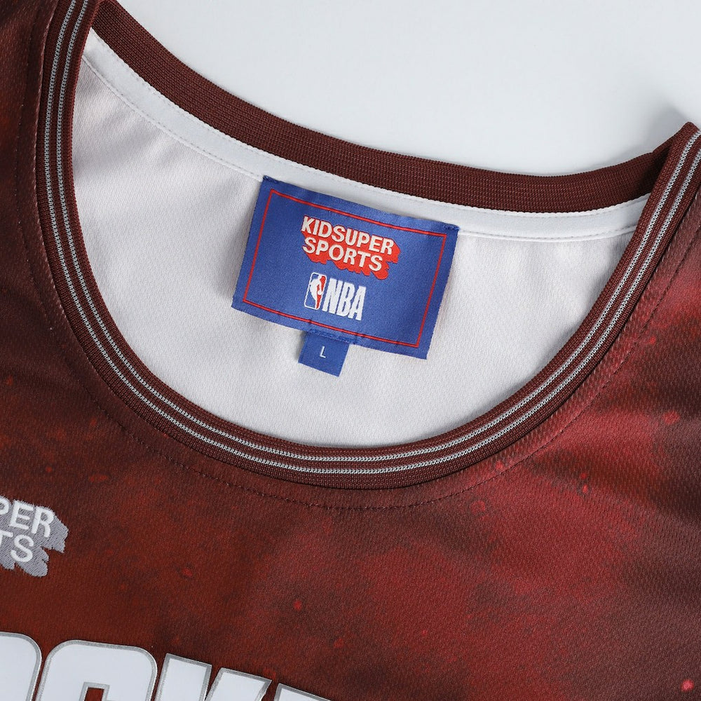 Houston Rockets NBA & KidSuper Studios Unisex Hometown Jersey Red | Fanatics for sale