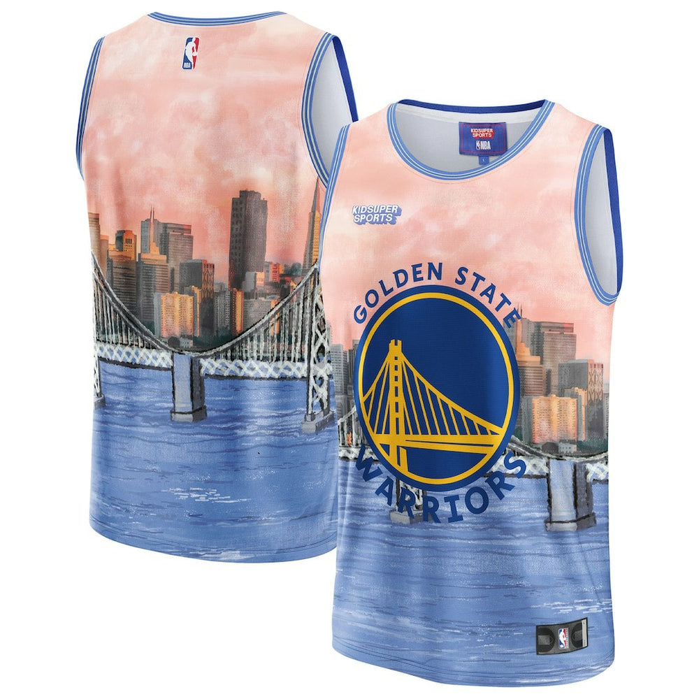 Golden State Warriors NBA & KidSuper Studios Unisex Hometown Jersey for sale Blue | Fanatics
