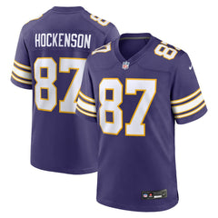 Nike T.J. Hockenson Minnesota Vikings Classic Player Game Jersey Purple