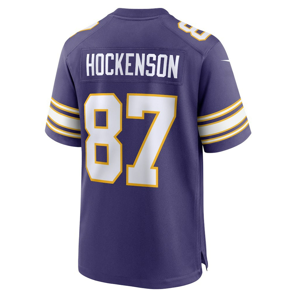 Nike T.J. Hockenson Minnesota Vikings Classic Player Game Jersey Purple