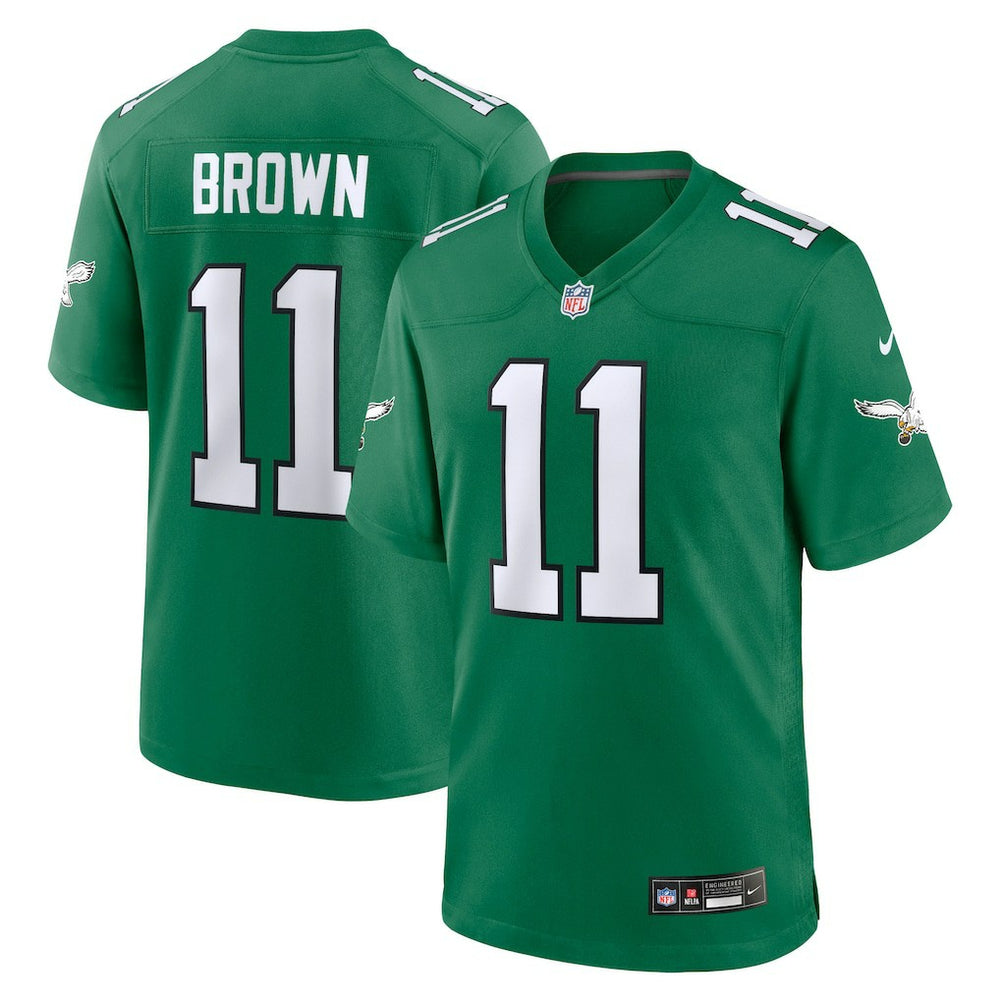 Nike A.J. Brown Philadelphia Eagles Alternate Game Player Jersey Kelly Green
