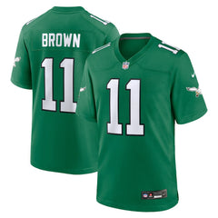 Nike A.J. Brown Philadelphia Eagles Alternate Game Player Jersey Kelly Green