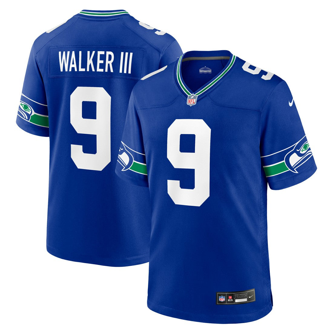 Nike Kenneth Walker III Seattle Seahawks Throwback Player Game Jersey Royal