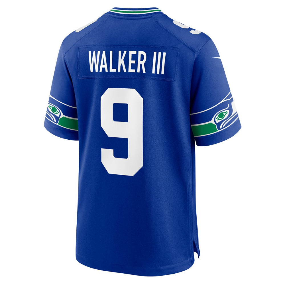 Nike Kenneth Walker III Seattle Seahawks Throwback Player Game Jersey Royal