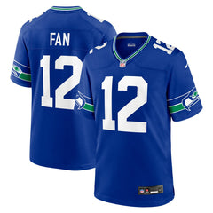 Nike 12s Seattle Seahawks Throwback Player Game Jersey Royal