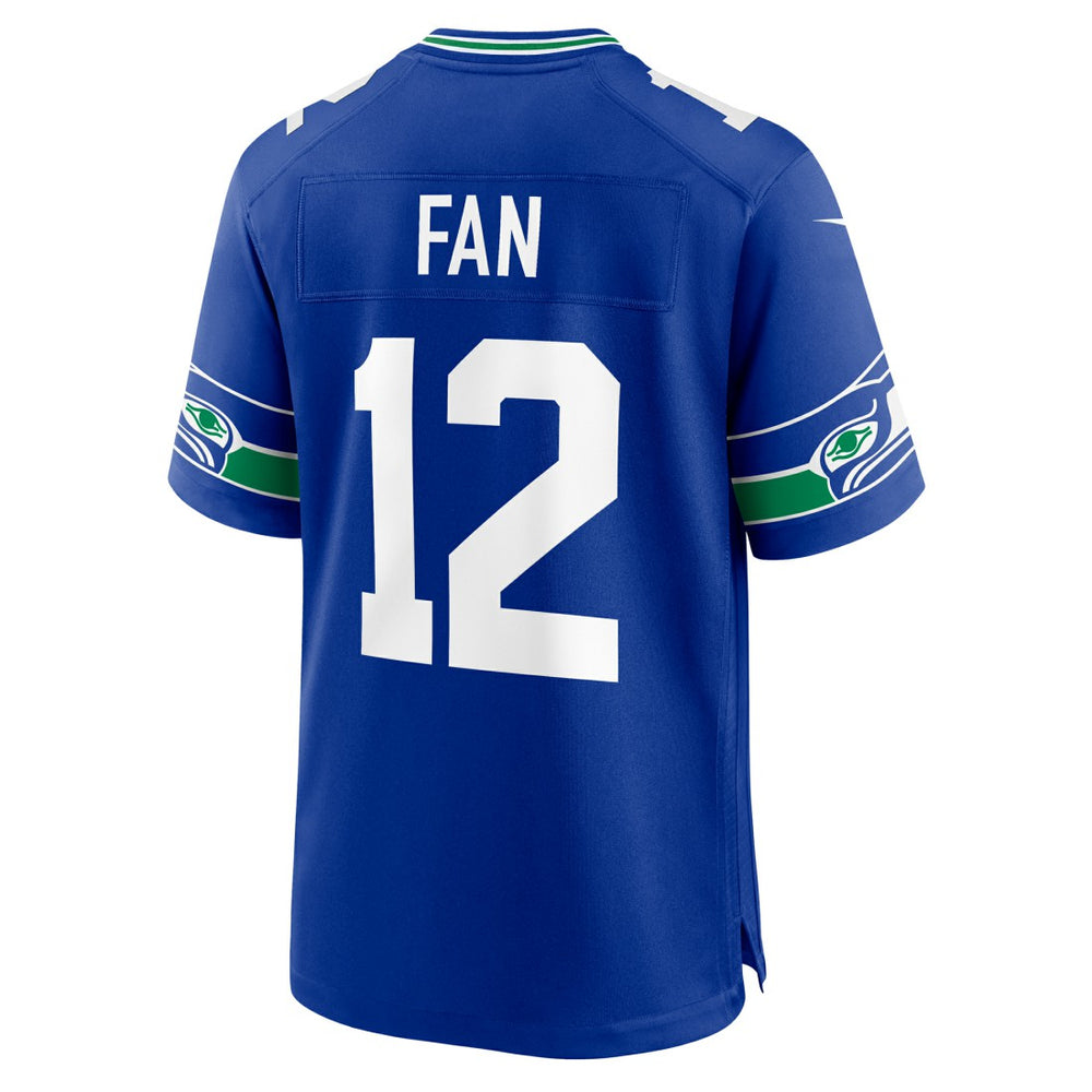 Nike 12s Seattle Seahawks Throwback Player Game Jersey Royal