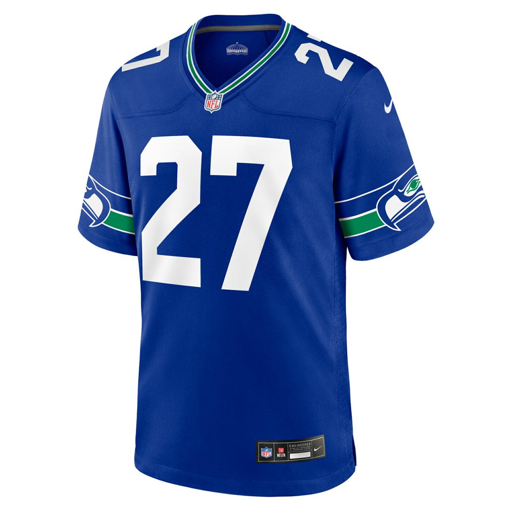 Nike Tariq Woolen Seattle Seahawks Throwback Player Game Jersey Royal
