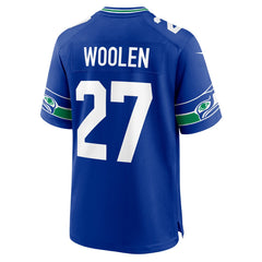 Nike Tariq Woolen Seattle Seahawks Throwback Player Game Jersey Royal