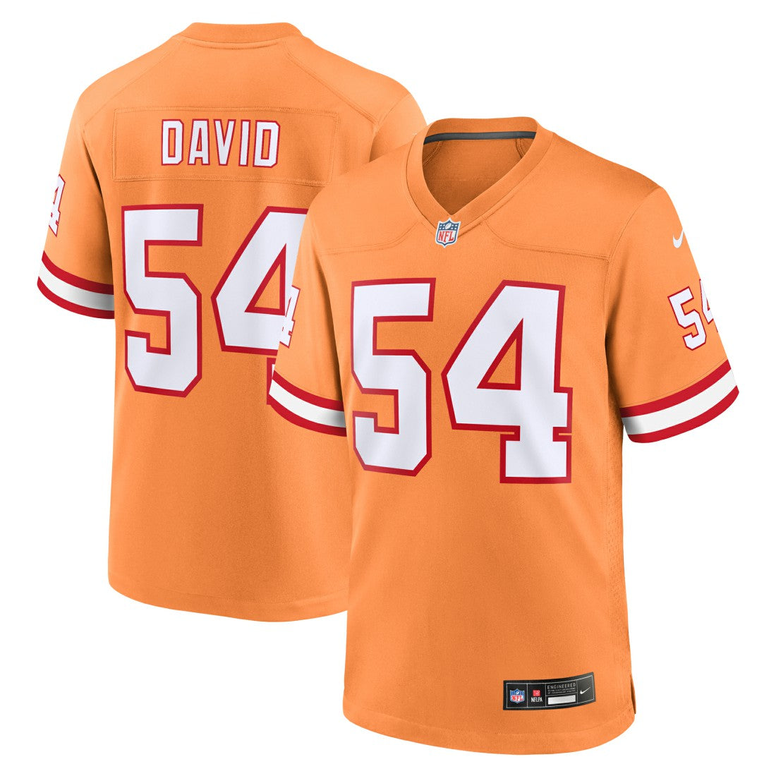 Nike Lavonte David Tampa Bay Buccaneers Throwback Game Jersey Orange