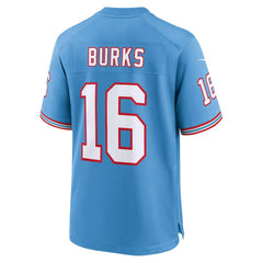 Nike Treylon Burks Tennessee Titans Oilers Throwback Alternate Game Player Jersey Light Blue