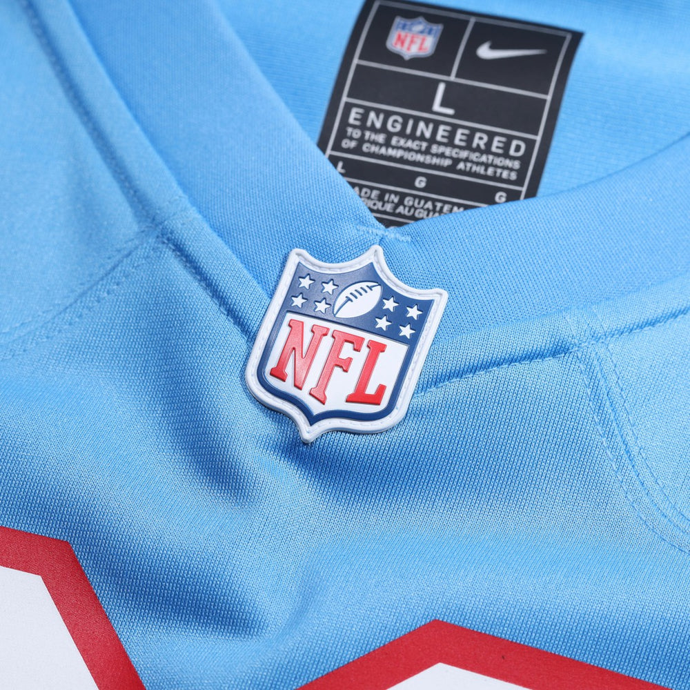 Nike Jeffery Simmons Tennessee Titans Oilers Throwback Alternate Game Player Jersey Light Blue