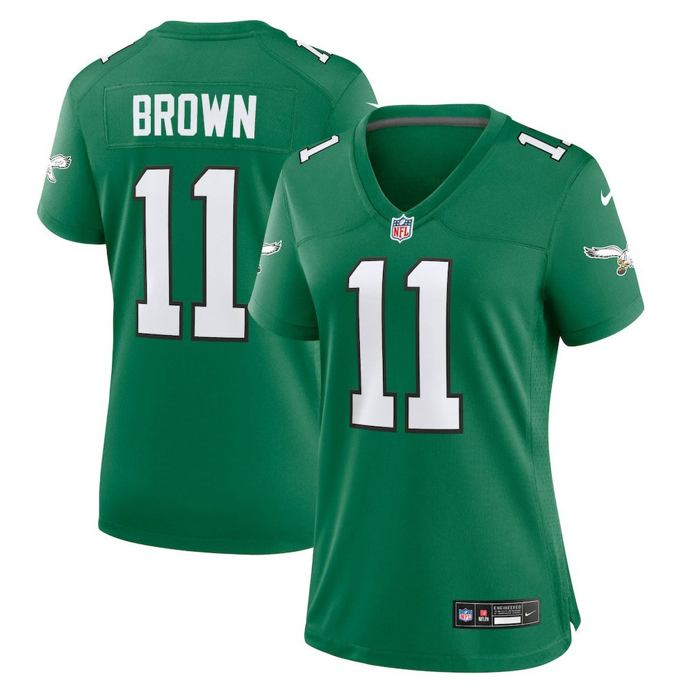 Nike A.J. Brown Philadelphia Eagles Women's Player Jersey Kelly Green
