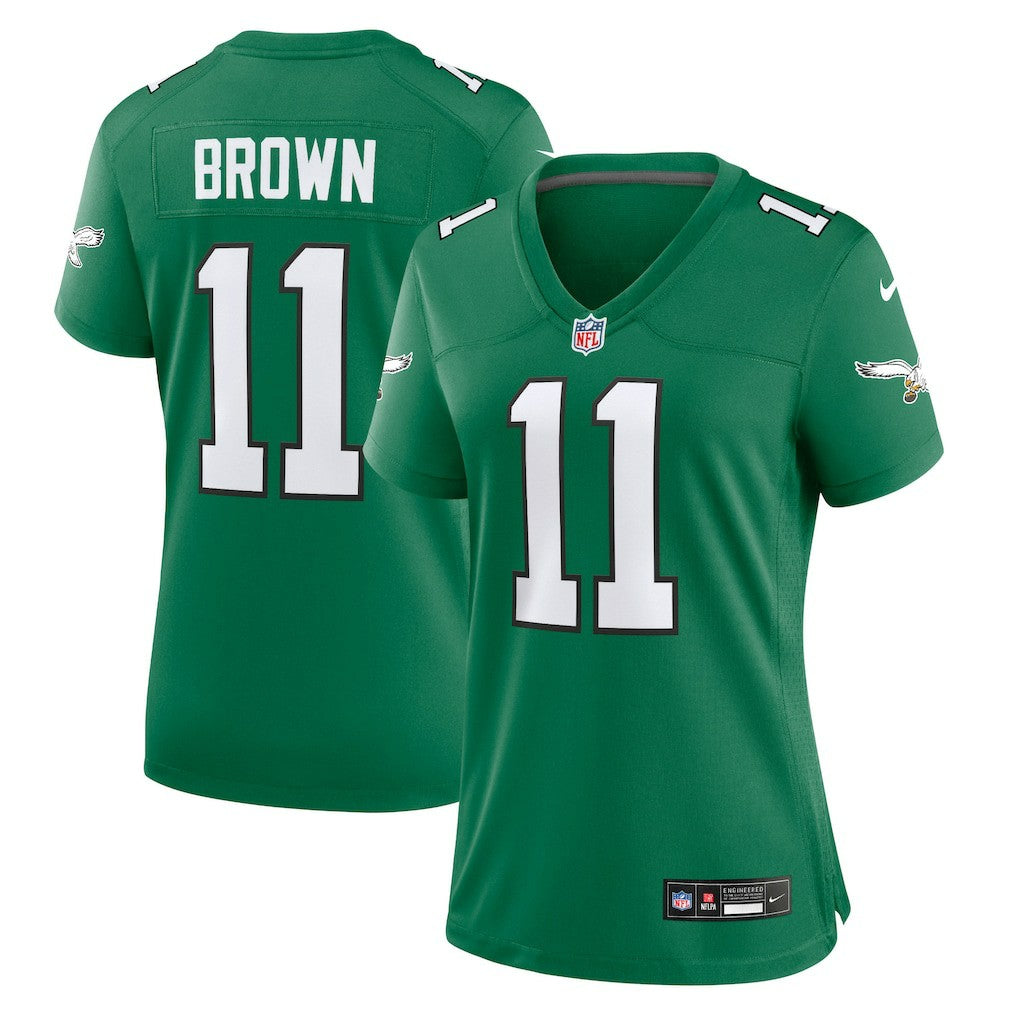 Nike A.J. Brown Philadelphia Eagles Women's Player Jersey Kelly Green