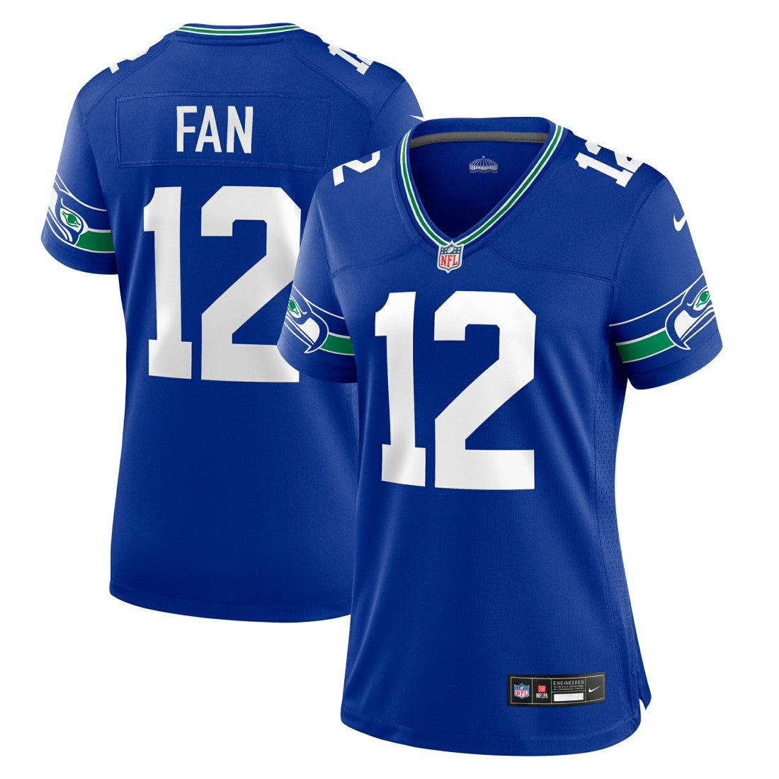 Nike 12s Seattle Seahawks Women's Player Jersey Royal