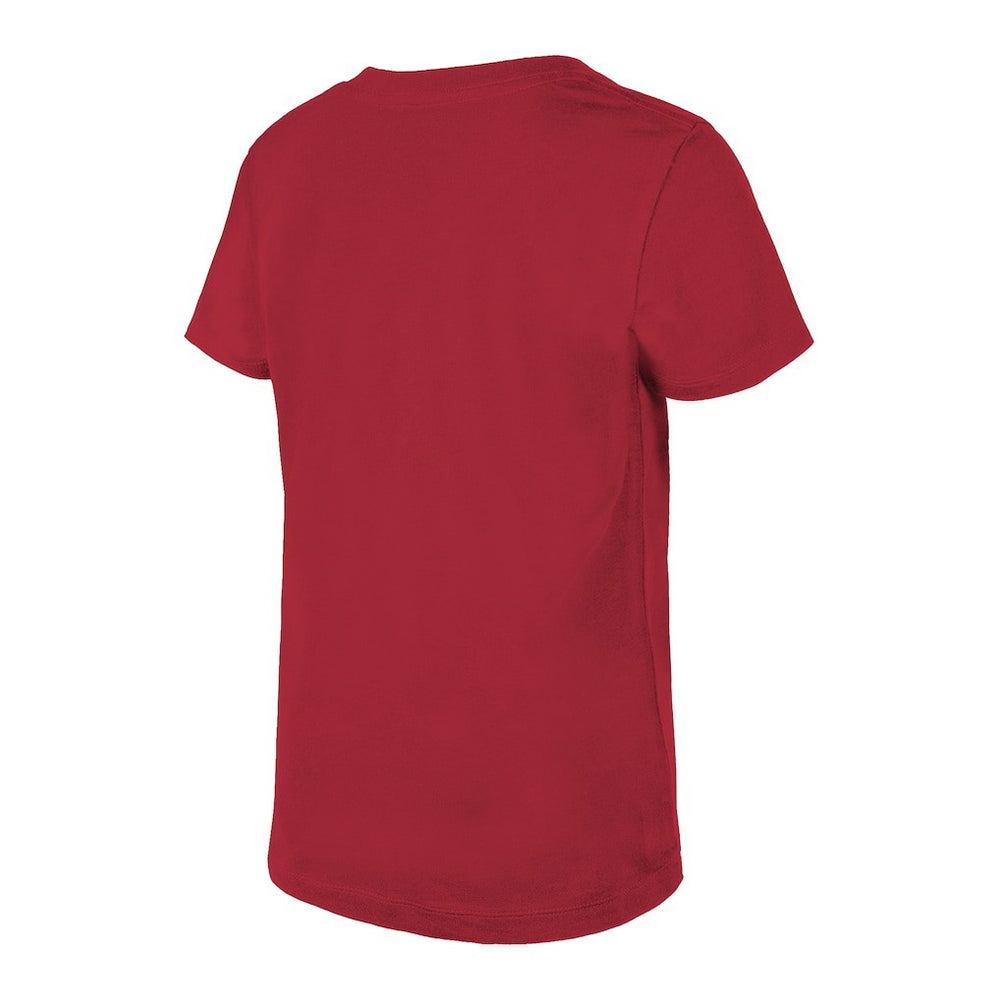 Arizona Cardinals New Era Girls Youth Reverse Sequin V-Neck T-Shirt Cardinal