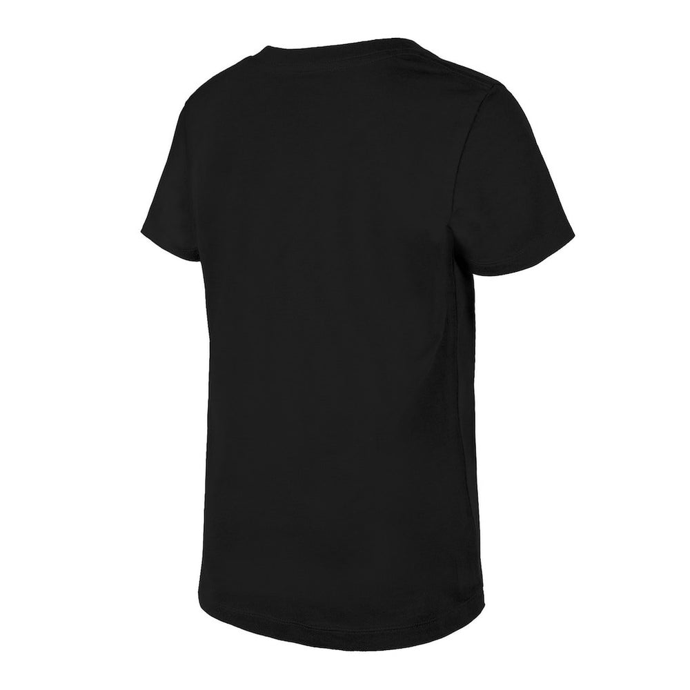 Las Vegas Raiders New Era Girls Youth Reverse Sequin V-Neck T-Shirt Black