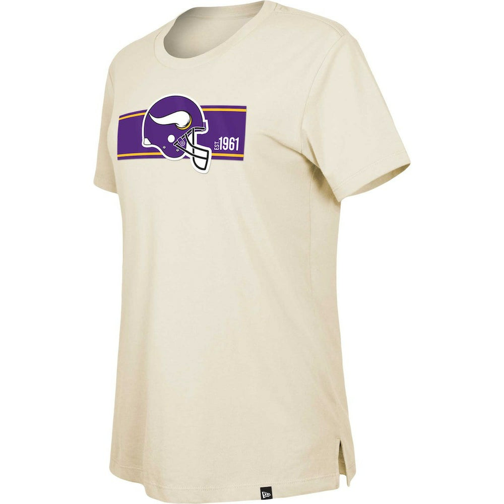 Minnesota Vikings New Era Women's Third Down Historic T-Shirt Tan