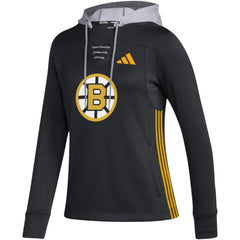 Boston Bruins adidas Women's Refresh Skate Lace AEROREADY Pullover Hoodie - Black - NHL 5260150
