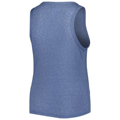 Atlanta Braves Soft as a Grape Women's Plus Size High Neck Tri-Blend Tank Top - Navy - MLB Sale