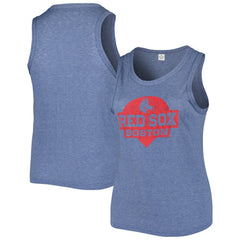 Boston Red Sox Soft as a Grape Women's Plus Size High Neck Tri-Blend Tank Top - Navy - MLB Discount