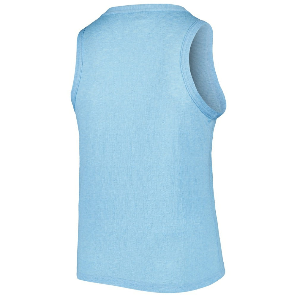 Chicago Cubs Soft as a Grape Women's Plus Size High Neck Tri-Blend Tank Top - Royal - MLB Discount