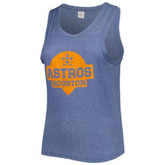 Houston Astros Soft as a Grape Women's Plus Size High Neck Tri-Blend Tank Top - Navy - MLB Online