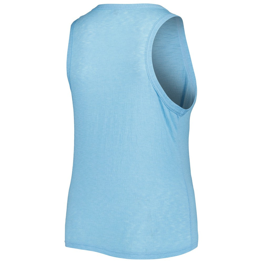 Kansas City Royals Soft as a Grape Women's Plus Size High Neck Tri-Blend Tank Top - Royal - MLB Online
