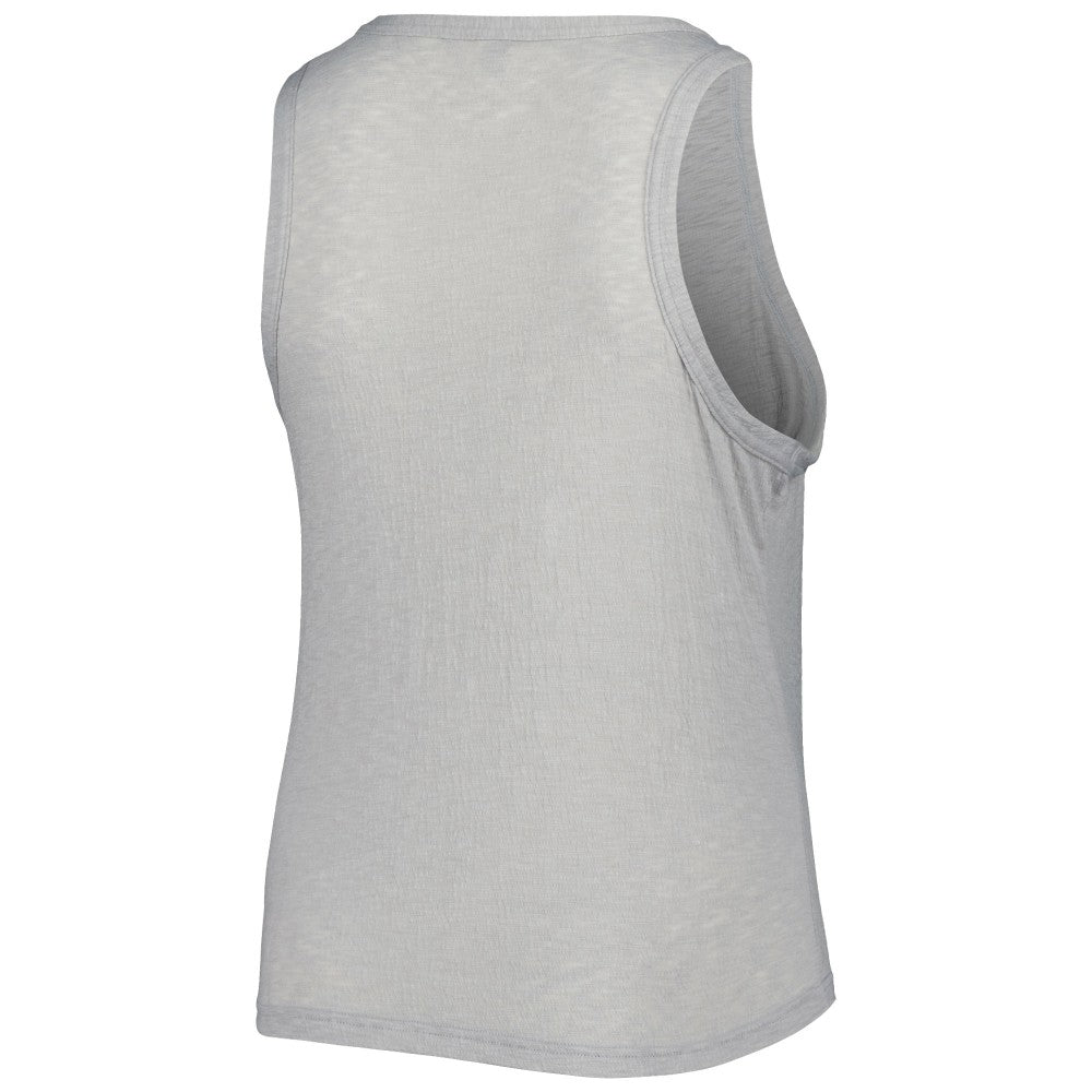 Miami Marlins Soft as a Grape Women's Plus Size High Neck Tri-Blend Tank Top - Gray - MLB on Sale